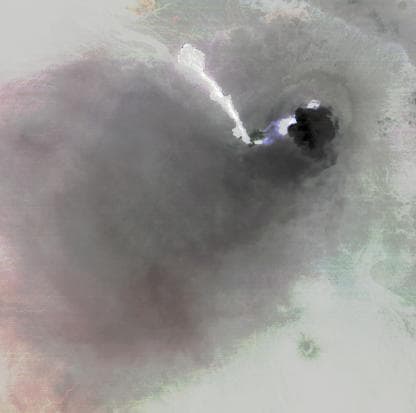 NASA image: NASA Spacecraft Captures First Recorded Eruption of Volcano in Africa Horn