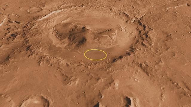 NASA image: Context of Curiosity Landing Site in Gale Crater