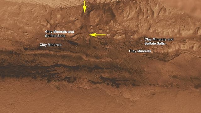 NASA image: Lower Portion of Mound Inside Gale Crater