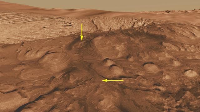 NASA image: Rock Types in Gale Crater
