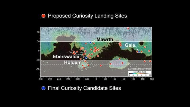 NASA image: More Than 60 Sites Considered for Next Mars Rover Landing
