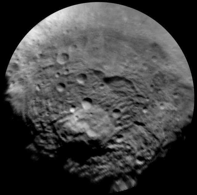 NASA image: An Enhanced View of Vesta South Polar Region