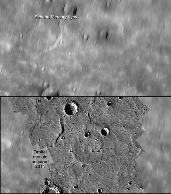 NASA image: A Comparison of Flyby and Orbital Imaging