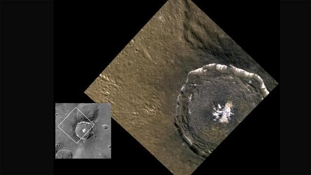 NASA image: Targeted Color Imaging: Degas Crater
