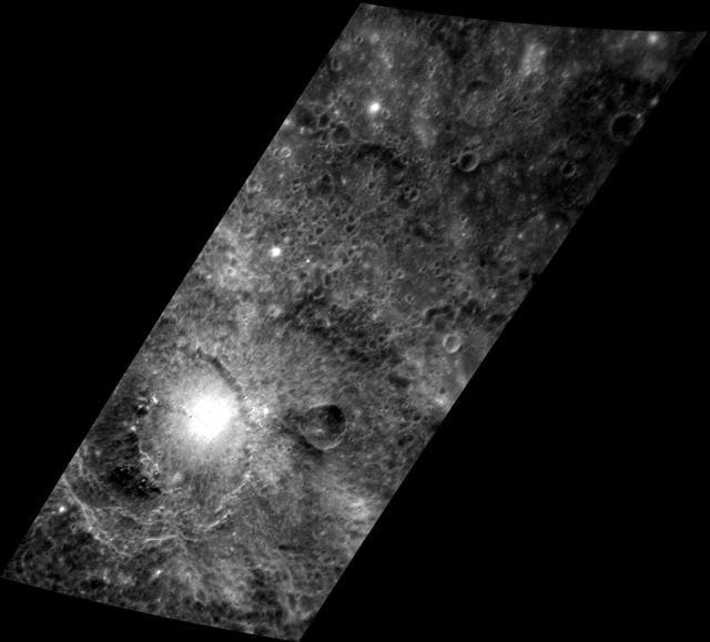NASA image: Bright and Dark Craters