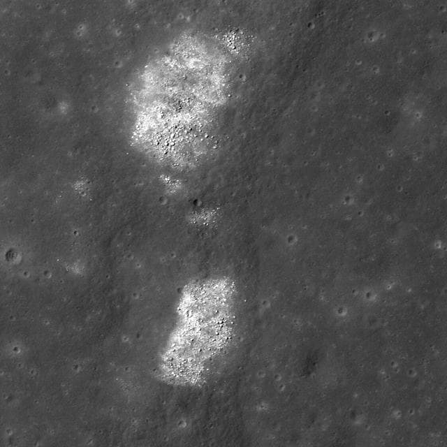 NASA image: Bright Ridge near Mons Hansteen