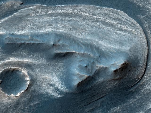 NASA image: Cratered Dune Forms