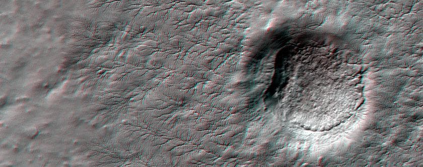 NASA image: Erosion Features near the South Pole of Mars Anaglyph