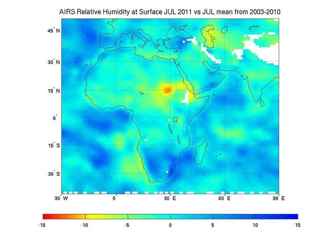 NASA image: NASA Satellite Tracks Severity of African Drought