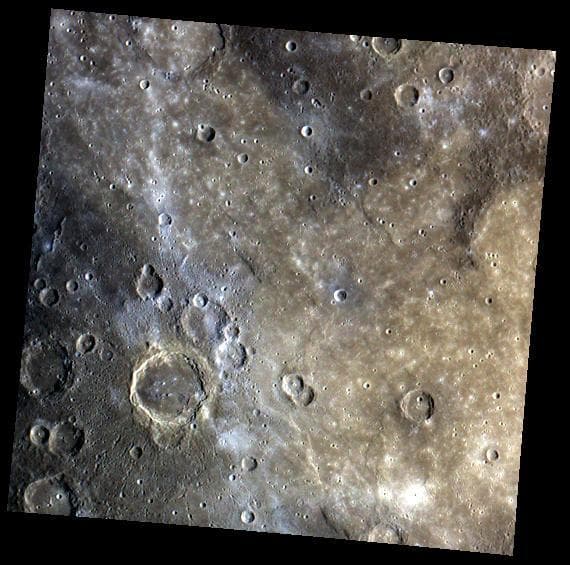 NASA image: Firdousi Smooth Plains & Crater Chains