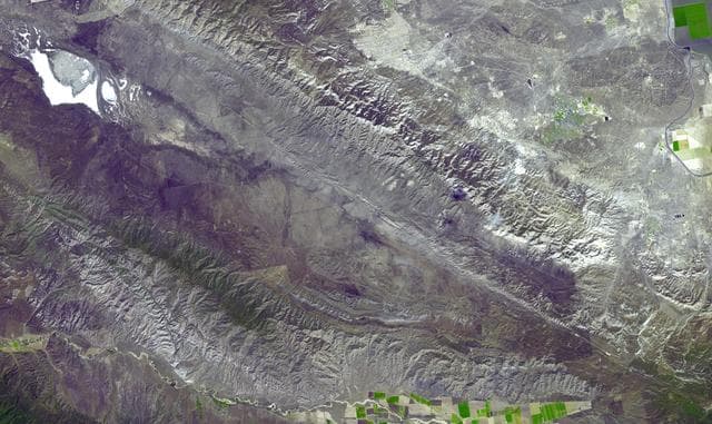 NASA image: Carrizo Plain, California