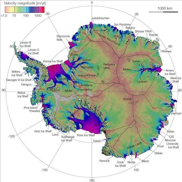 NASA image: NASA Research Leads to First Complete Map of Antarctic Ice Flows