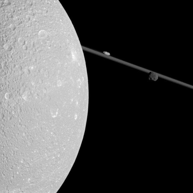 NASA image: Closest Dione Flyby