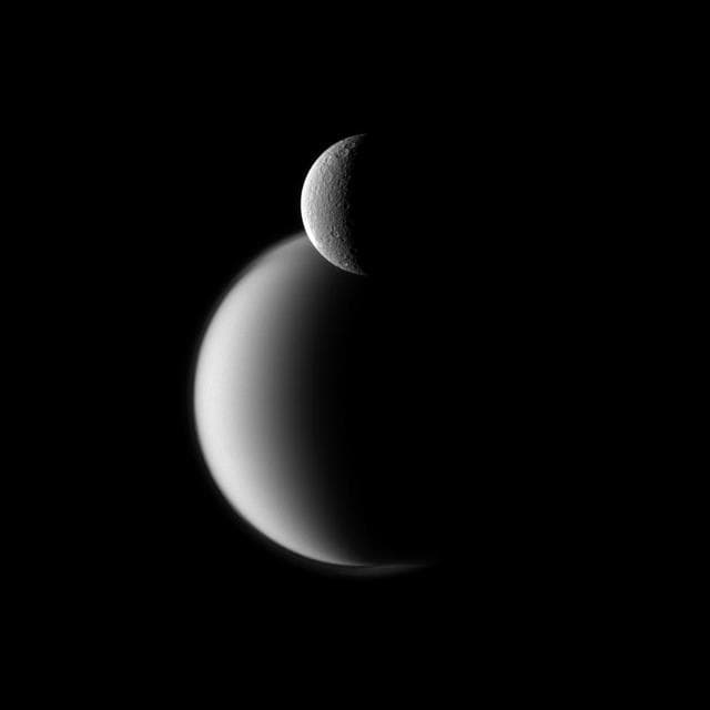 NASA image: Rhea Before Titan