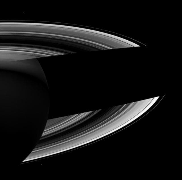 NASA image: Night Side Rings