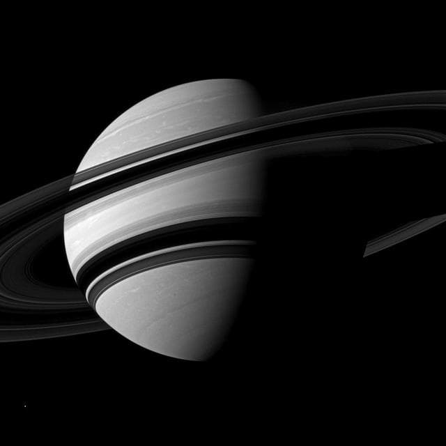 NASA image: Angling Saturn