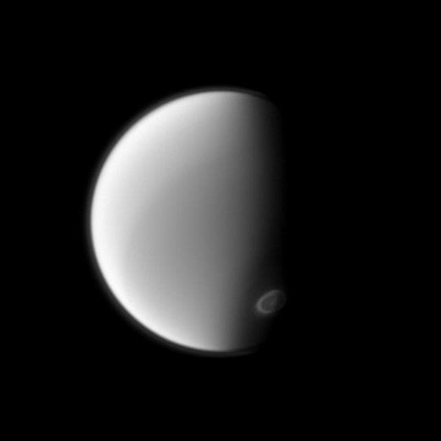 NASA image: Spying on Titan