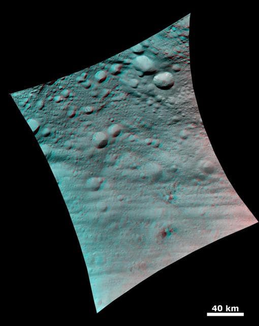 NASA image: Topography of Densely Cratered Deformed Terrain
