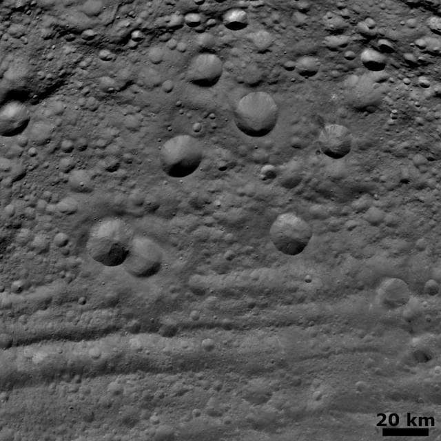 NASA image: Craters in Various States of Degradation