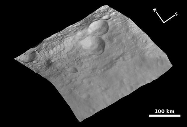NASA image: Topography of Vesta Surface