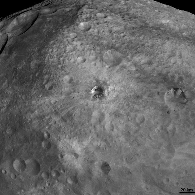 NASA image: The Various Craters on Vesta