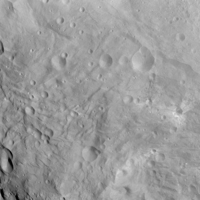 NASA image: Craters and Grooves in the South Polar Region