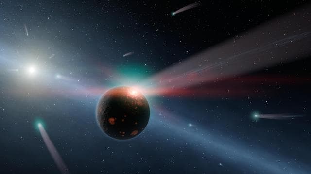 NASA image: It Raining Comets Artist Concept