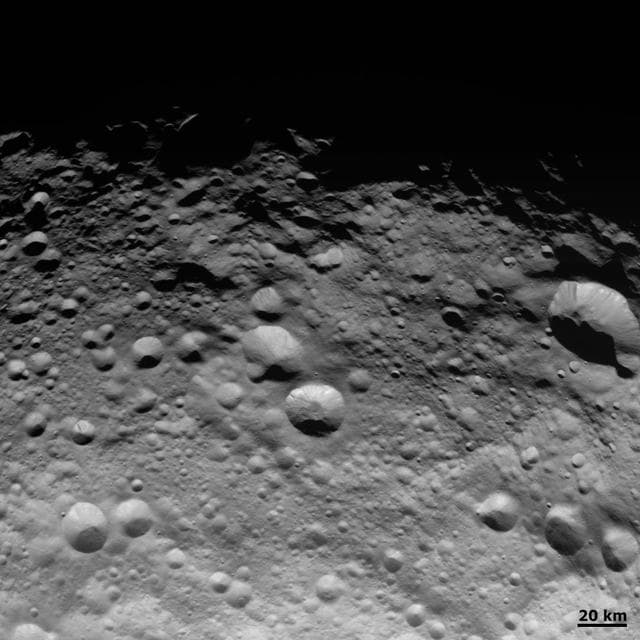 NASA image: Dense Region of Impact Craters