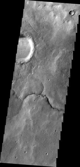 NASA image: Channel near Pulawy Crater