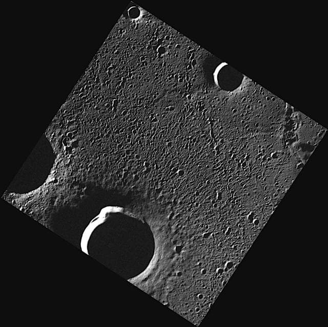 NASA image: Radar-bright Craters in Goethe