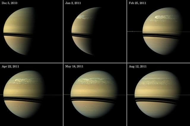 NASA image: Chronicling Saturn Northern Storm