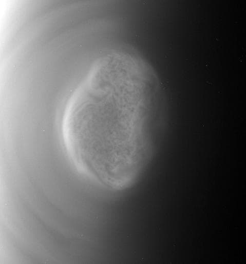 NASA image: Titan South Polar Vortex in Motion