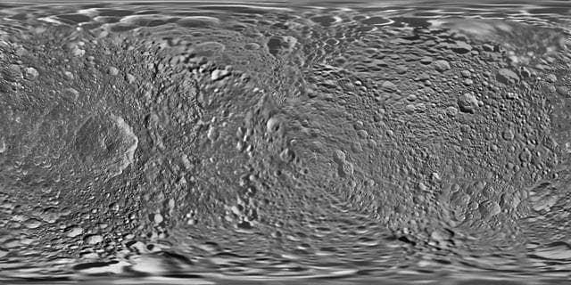NASA image: Map of Mimas - June 2012