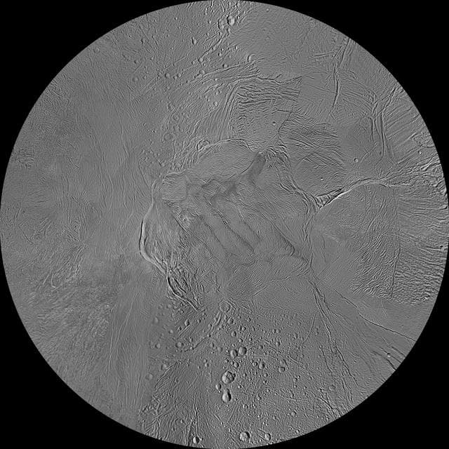 NASA image: Enceladus Polar Maps - December 2011