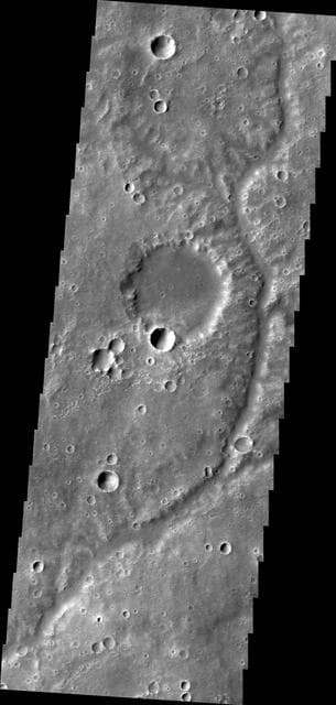 NASA image: Channel in Tyrrhena Terra