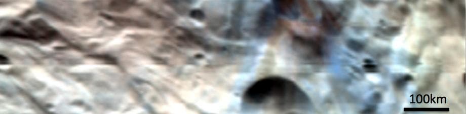 NASA image: Vesta South Polar Region in Simulated True Color
