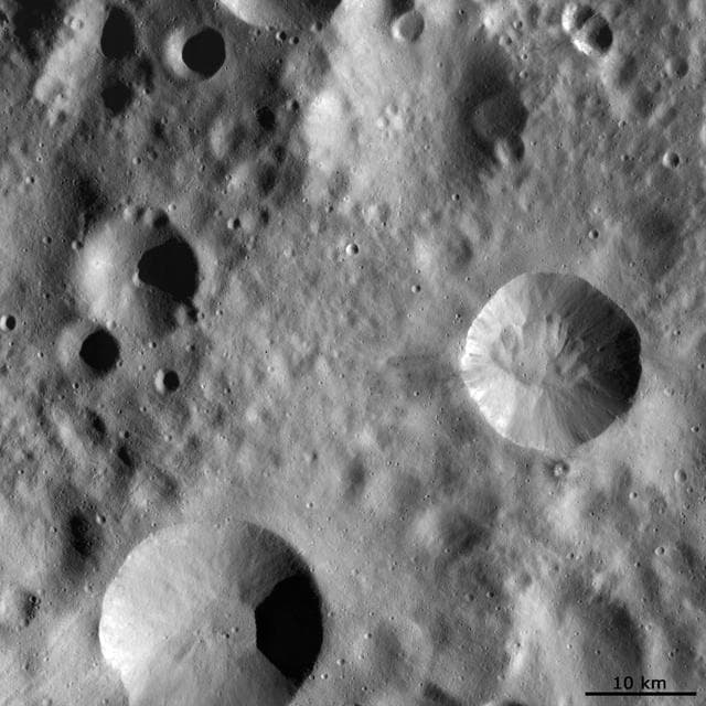 NASA image: Impact Craters with Different Preservation States