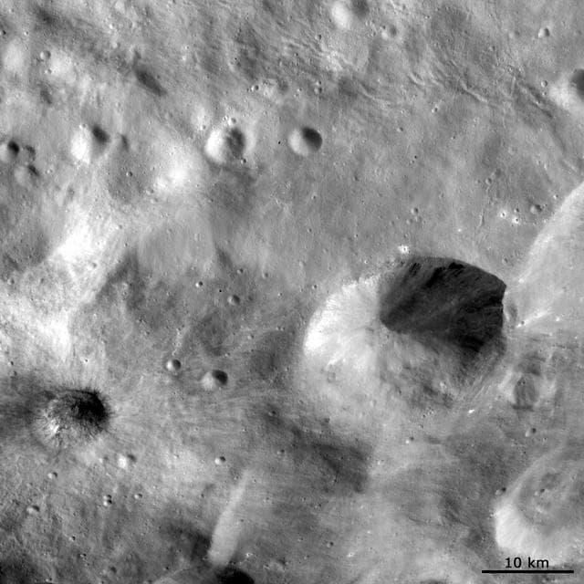 NASA image: Features on Vesta Regolith