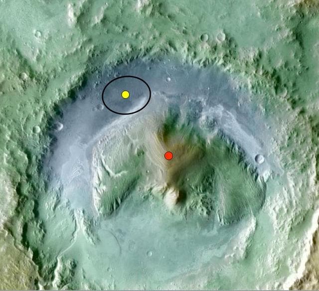 NASA image: Topography of Gale Crater