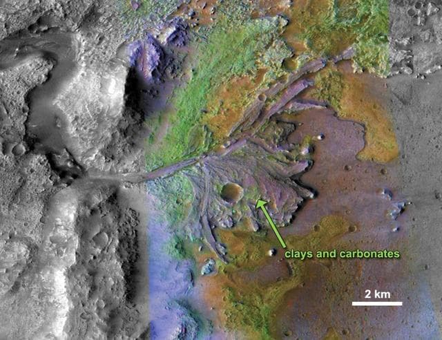 NASA image: Chemical Alteration by Water, Jezero Crater Delta