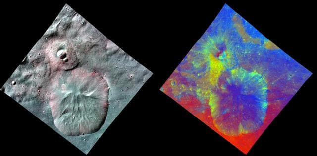 NASA image: A Comparative View of Terrains on Vesta