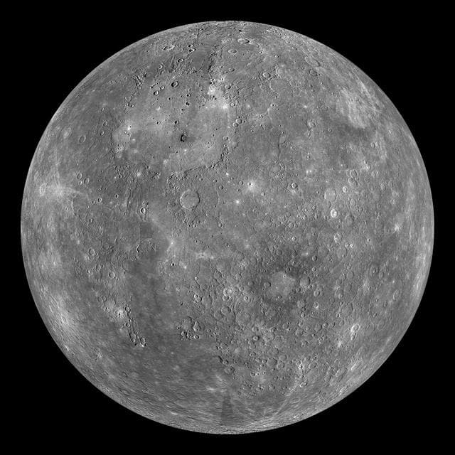 NASA image: Mercury Globe: 0°N, 180°E