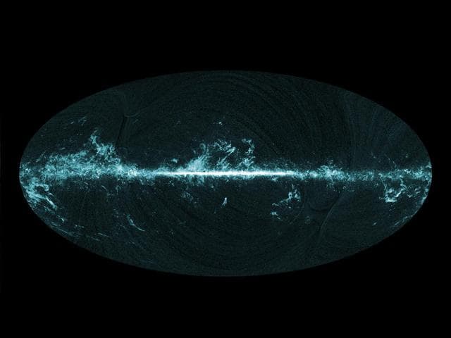NASA image: All-sky Image of Molecular Gas and Three Molecular Cloud Complexes seen by Planck