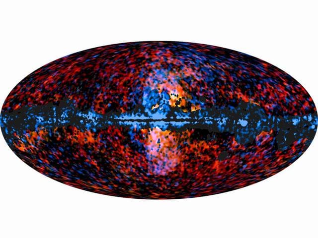 NASA image: Galactic Haze seen by Planck and Galactic Bubbles seen by Fermi