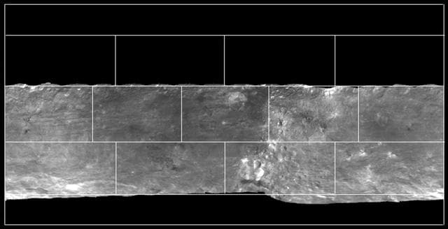 NASA image: Map of Bright Areas on Vesta