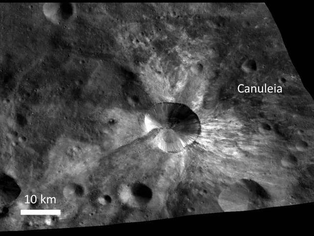 NASA image: Bright Rays from Canuleia Crater