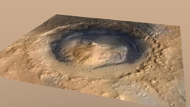 NASA image: Mount Sharp Inside Gale Crater, Mars