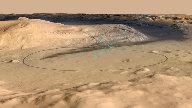 NASA image: Destination for Mars Rover Curiosity