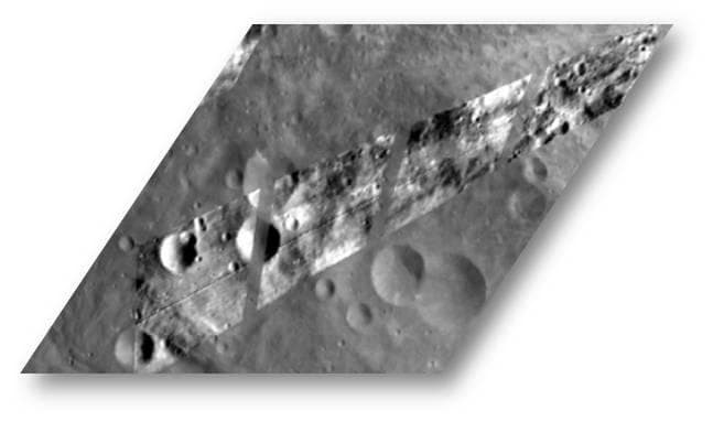 NASA image: Small-scale Surface Variations Seen with Dawn Visible and Infrared Spectrometer