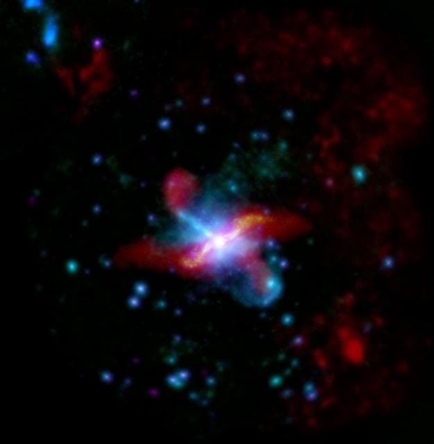 NASA image: Centaurus A All Prettied Up in Infrared and X-Rays
